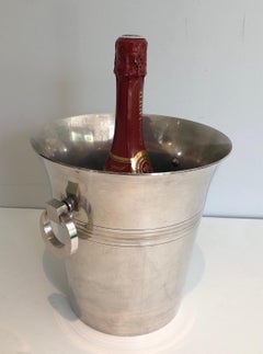 Silver Plated Champagne Bucket, Art Deco Period French Work Marked, circa 1930