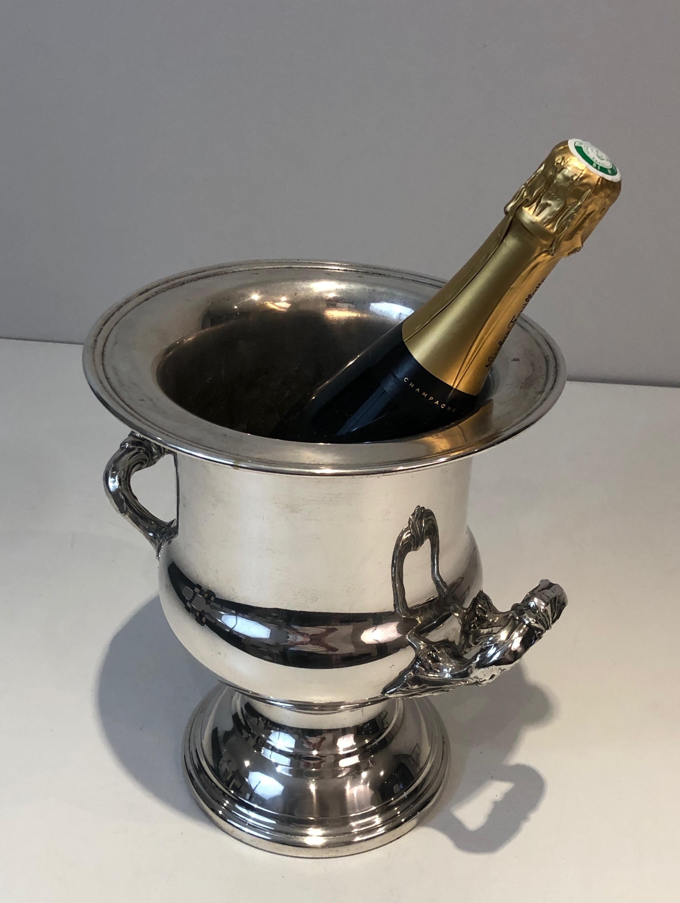 Seau à champagne en métal argenté, français, vers 1900 en vente 5