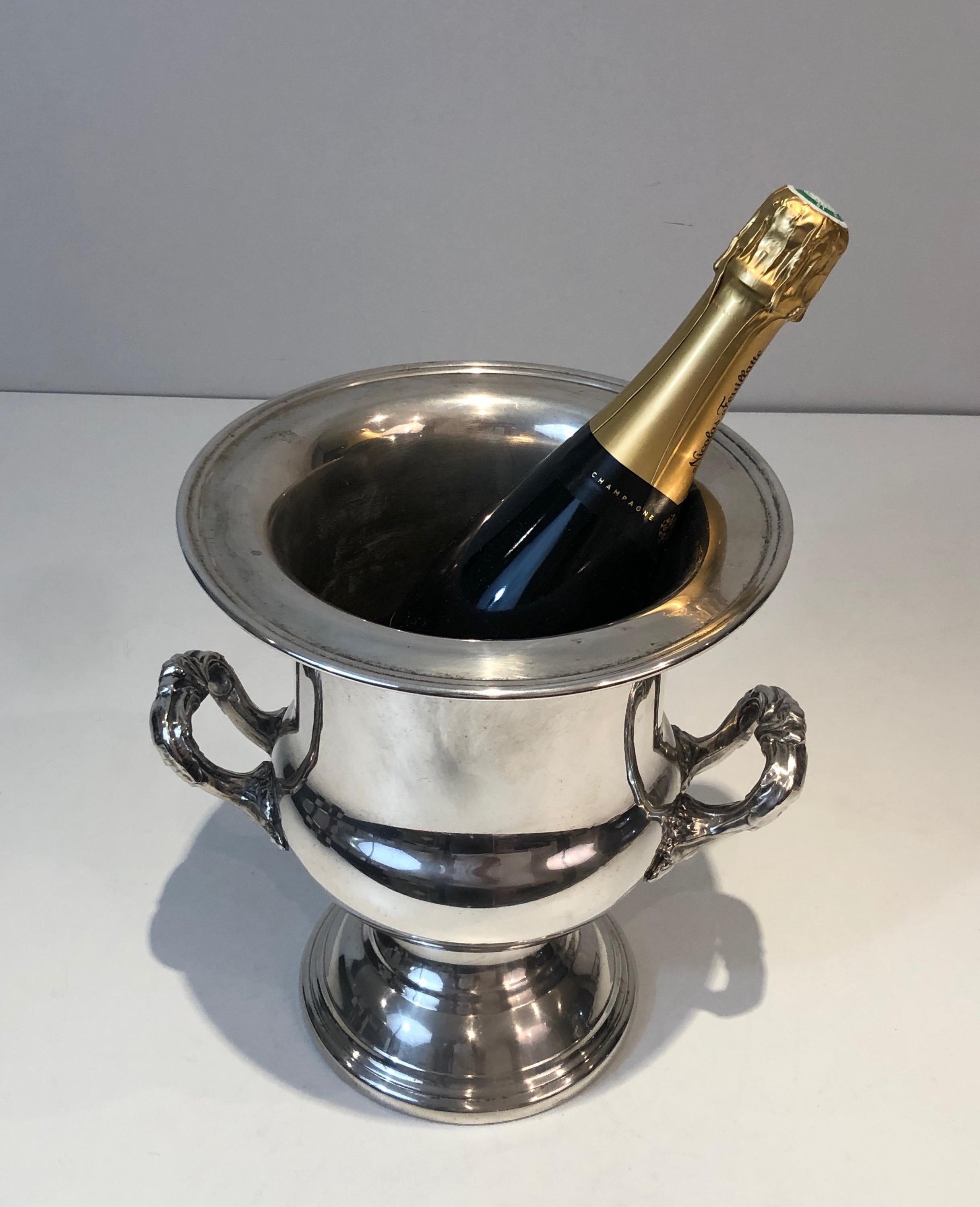 Seau à champagne en métal argenté, français, vers 1900 en vente 10
