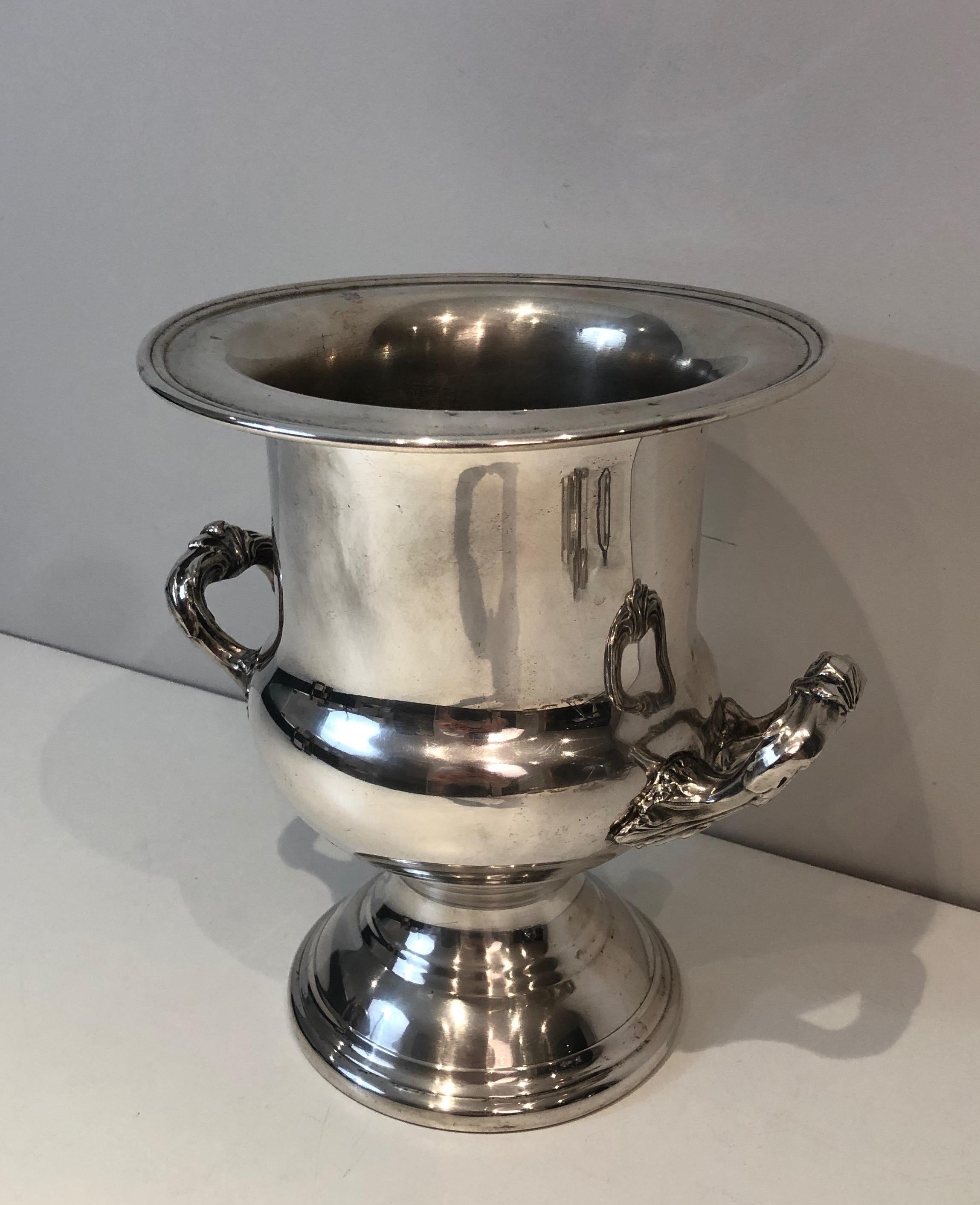 Art Nouveau Silver Plated Champagne Bucket, French, Circa 1900 For Sale