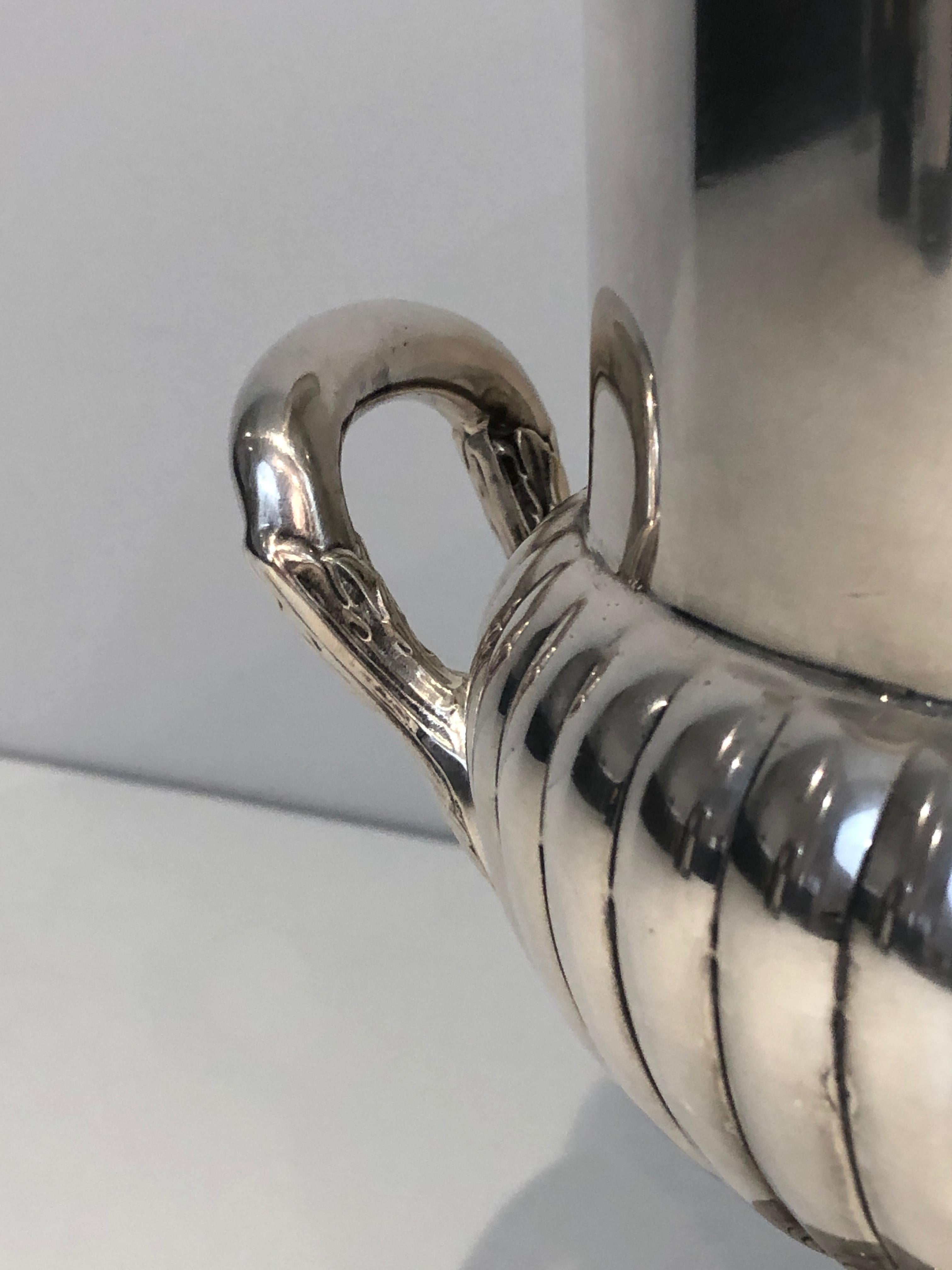 Art Nouveau Silver Plated Champagne Bucket, French, Circa 1900