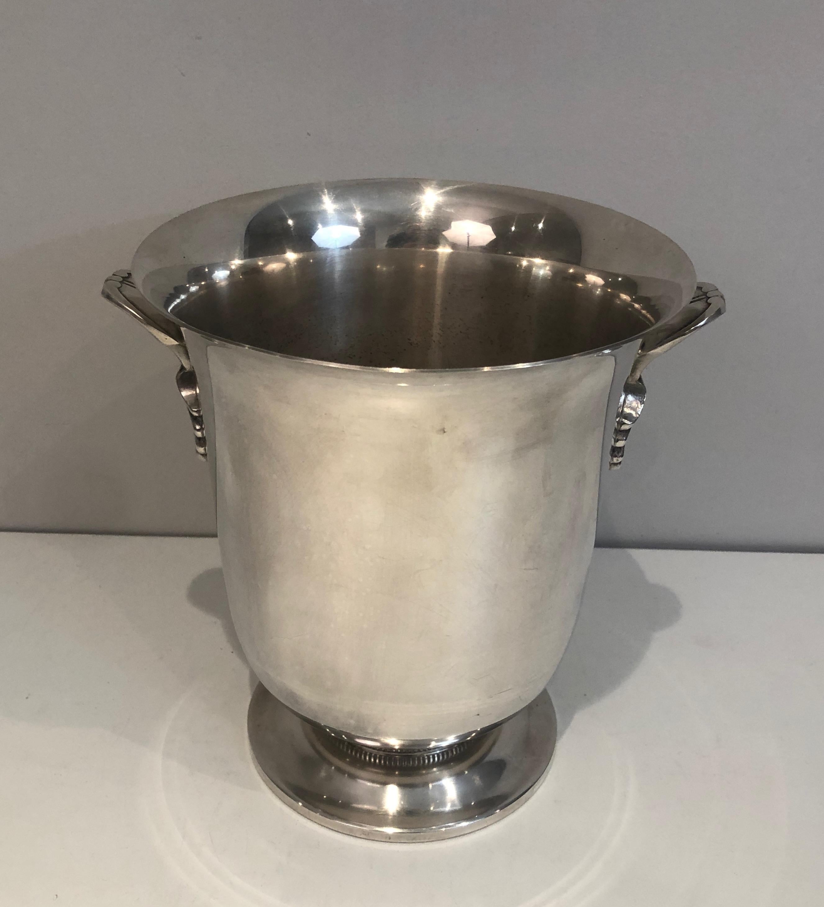Silver Plated Champagne Bucket, French, Circa 1930 For Sale 9