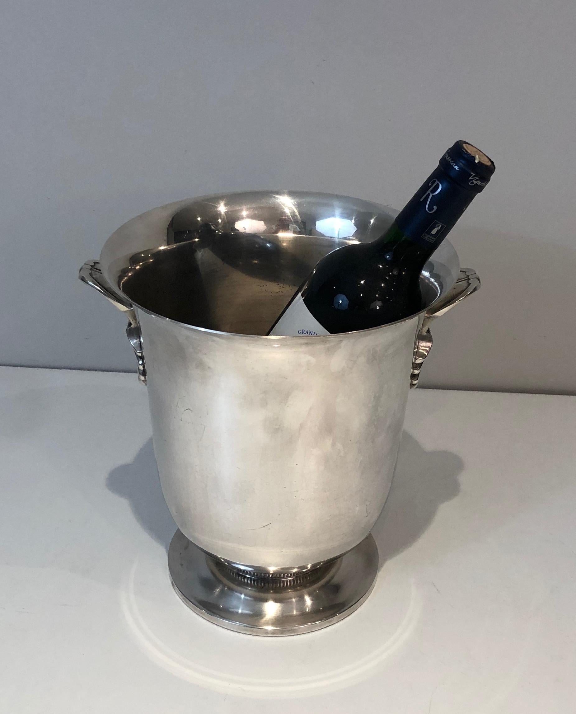 Silver Plated Champagne Bucket, French, Circa 1930 For Sale 12