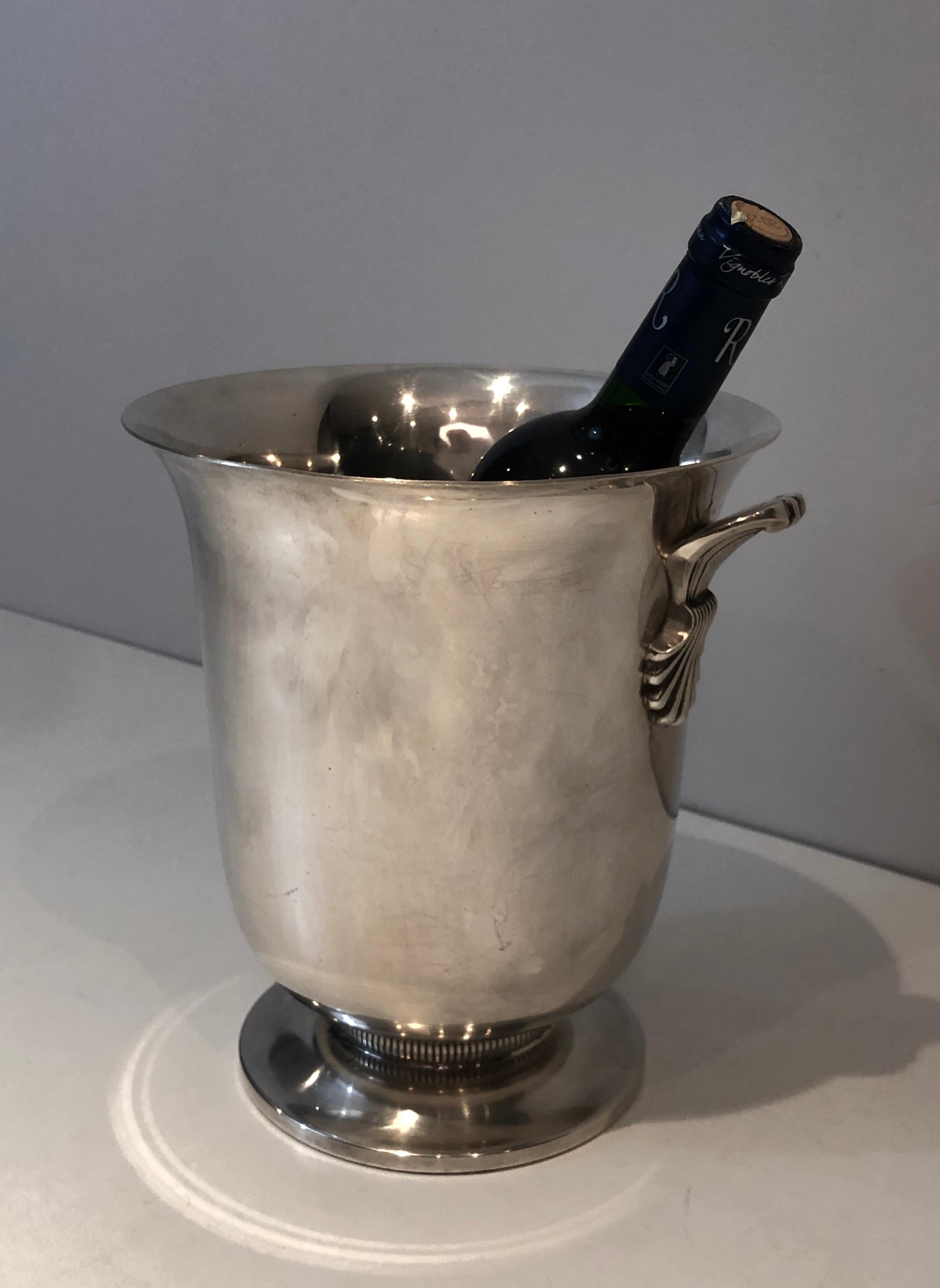 Art Deco Silver Plated Champagne Bucket, French, Circa 1930 For Sale