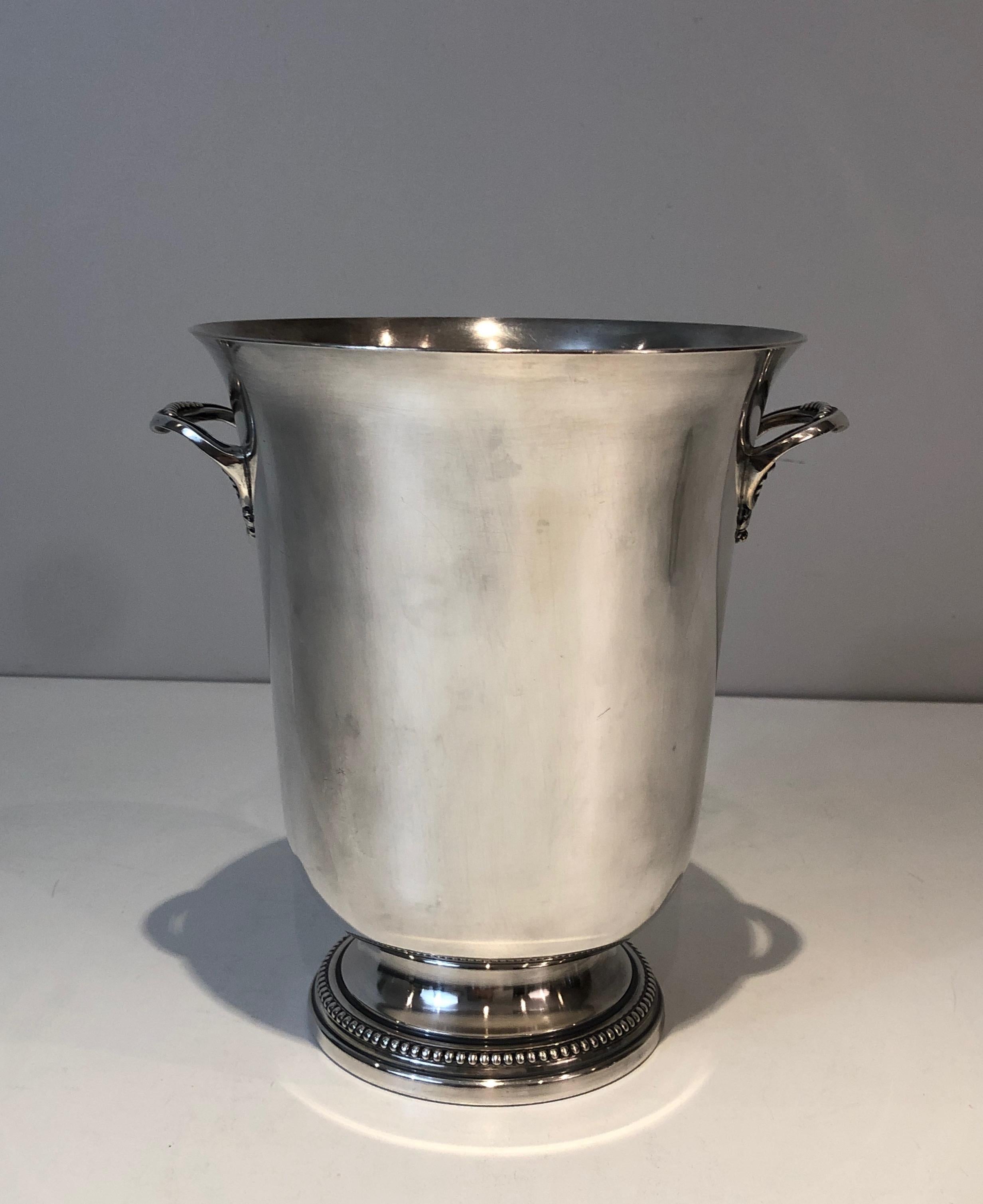 Art Deco Silver Plated Champagne Bucket, French, Circa 1930 For Sale