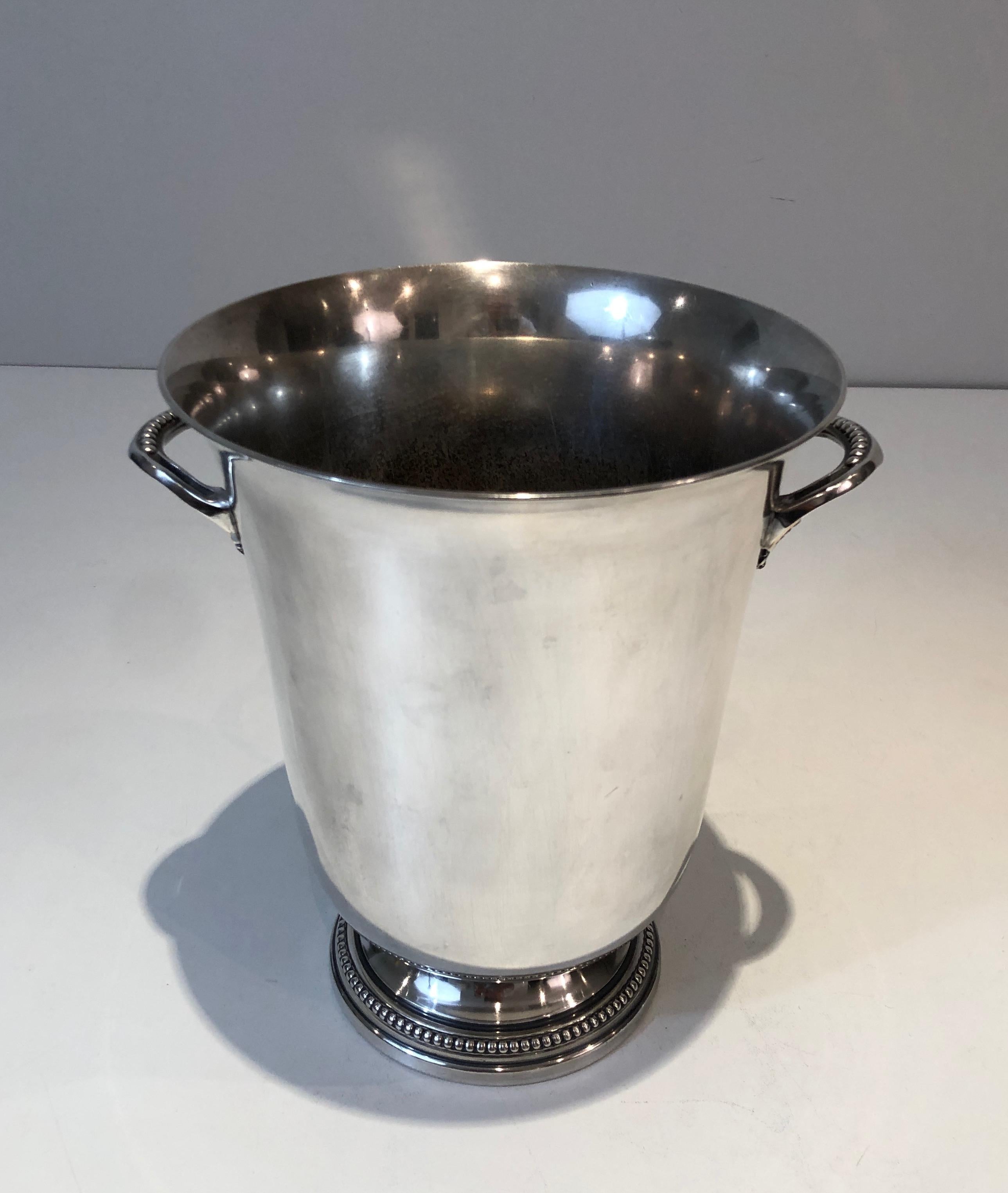 Mid-20th Century Silver Plated Champagne Bucket, French, Circa 1930 For Sale