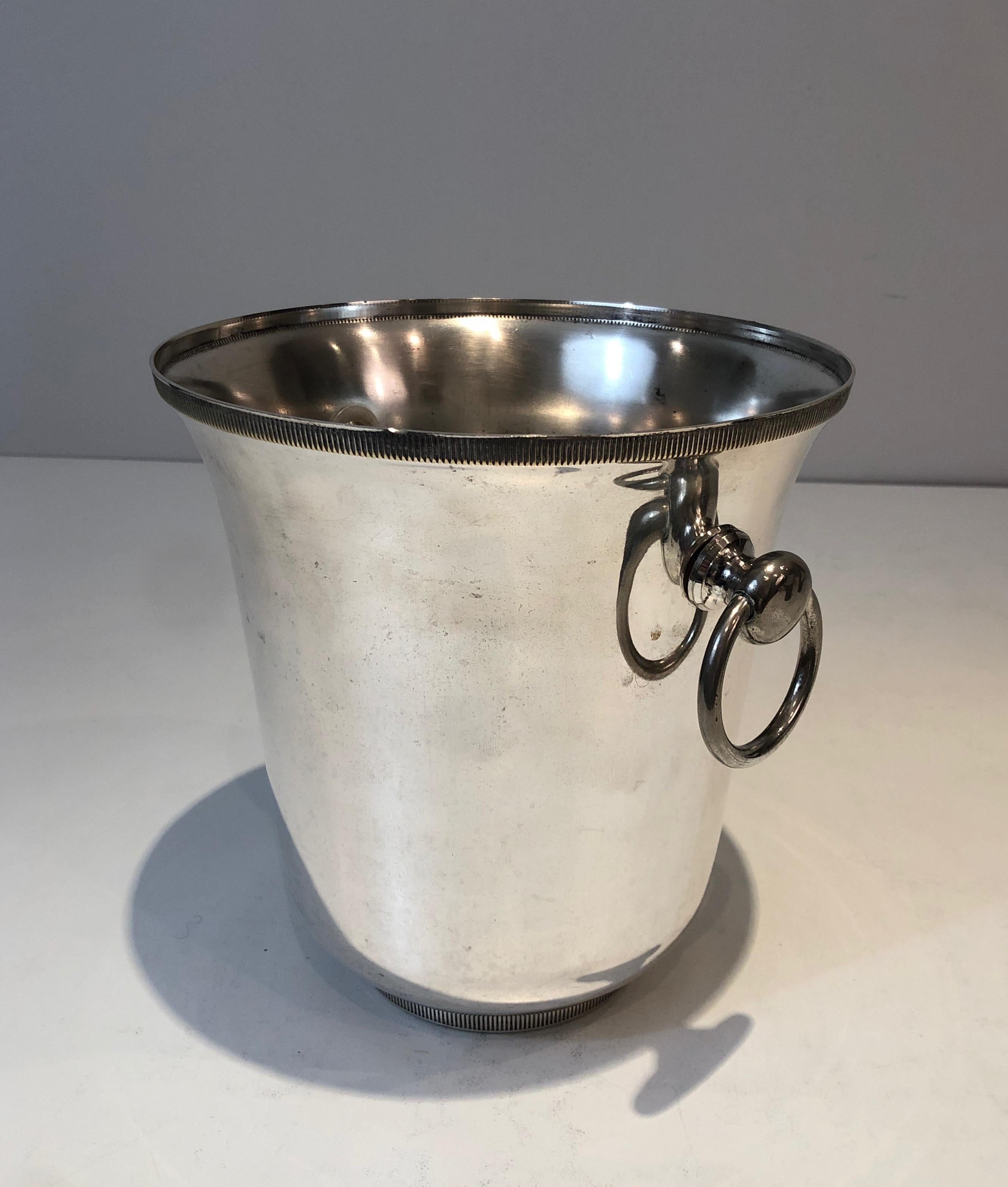 Silver Plated Champagne Bucket, French, circa 1940 In Good Condition In Marcq-en-Barœul, Hauts-de-France