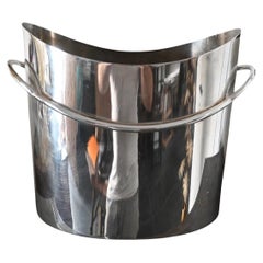 Seau à champagne en métal argenté, Design/One italien de Bora's (1950-1974)