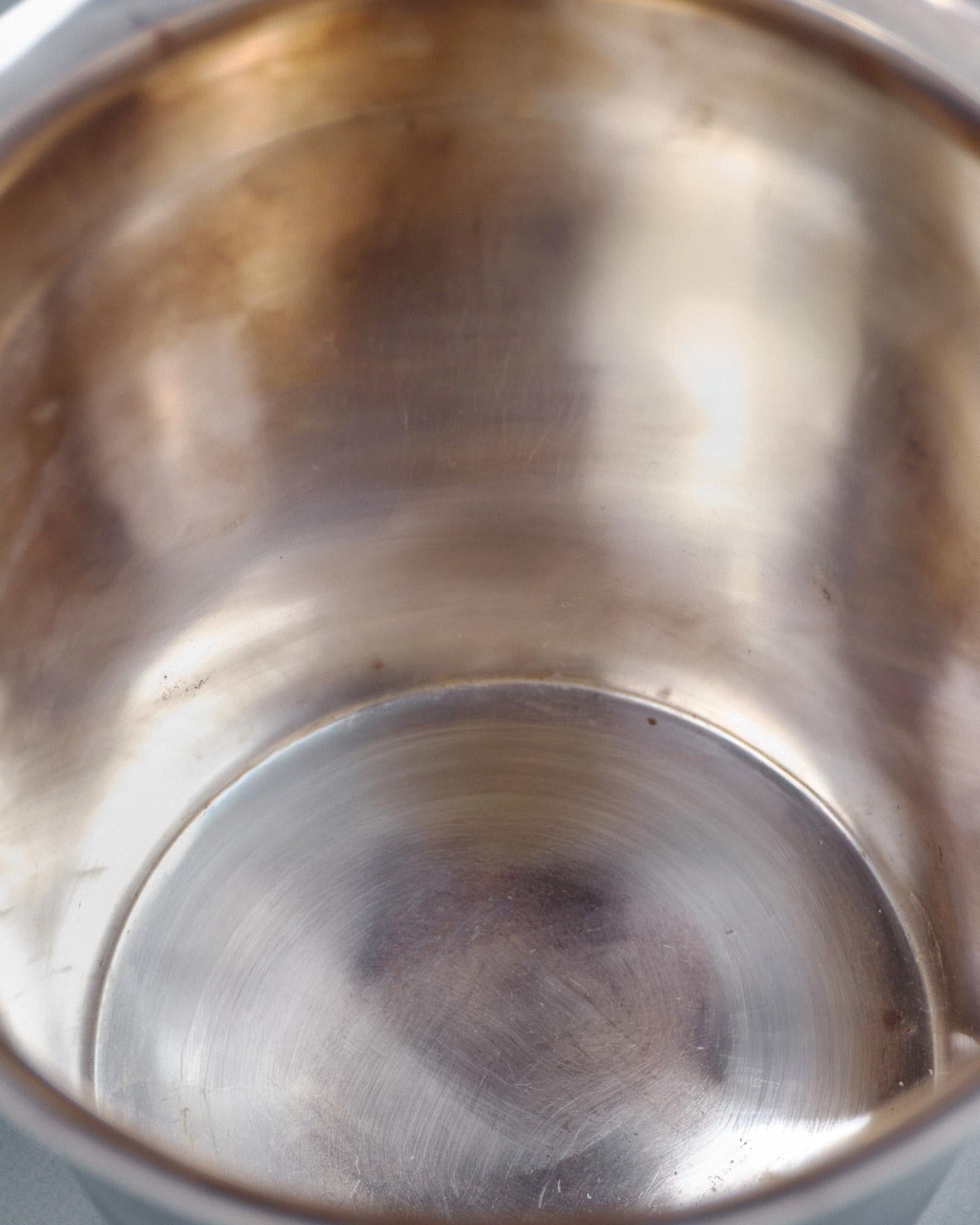 Art Déco Secchiello per champagne placcato in argento, Saint Médard in vendita