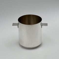 Silver Plated Champagne Bucket with Cap by Lino Sabattini Christofle France, 60s