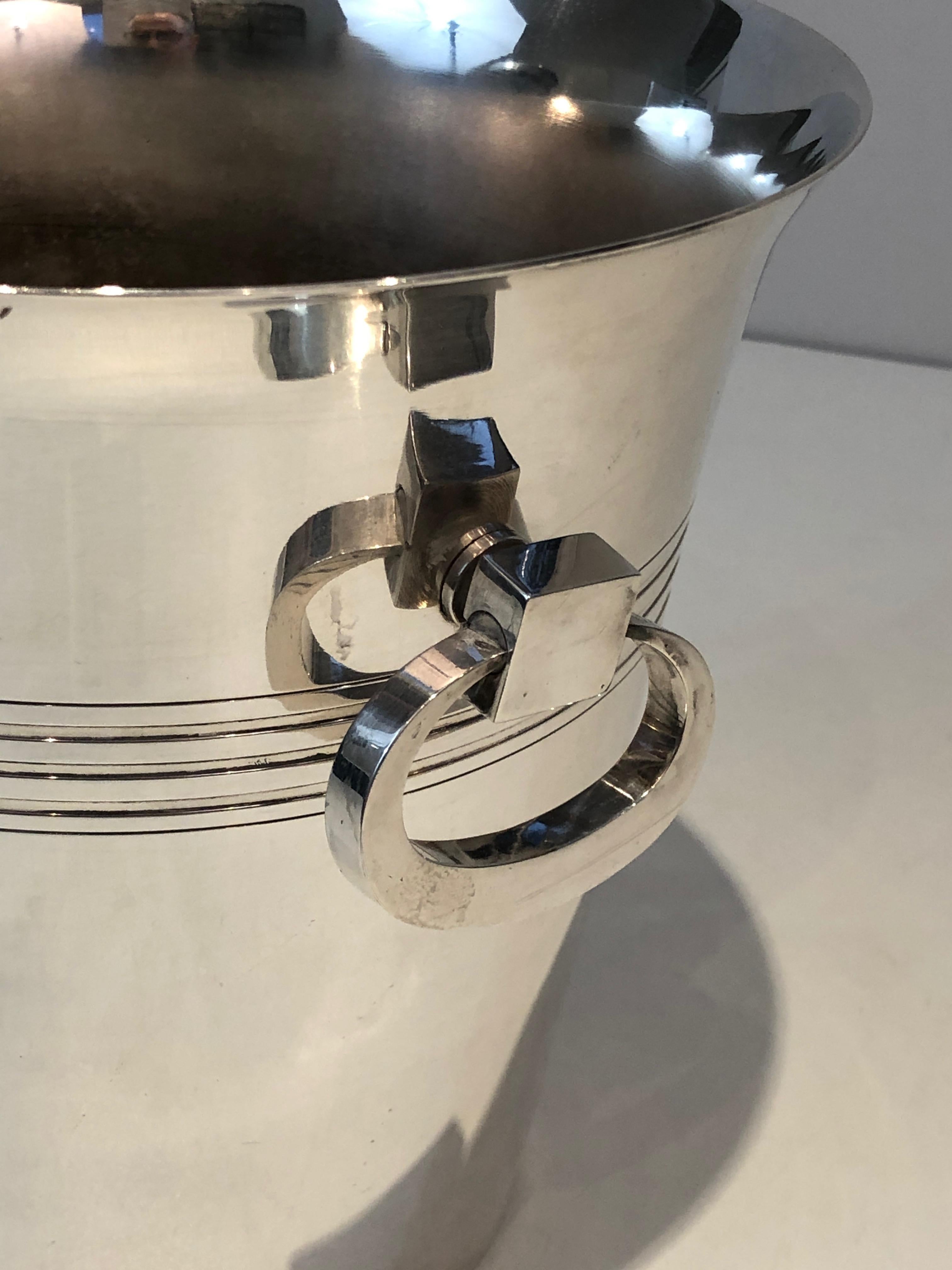 Silver Plated Champagne Bucket, English Marked EPB and Numbered, Circa 1930 1