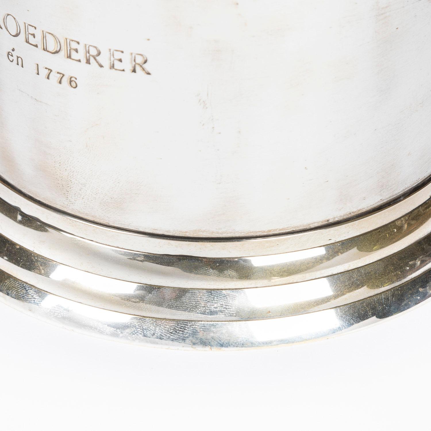 Versilberter Champagner-Eiskübel für Louis Roederer von James Deakin & Sons (20. Jahrhundert)