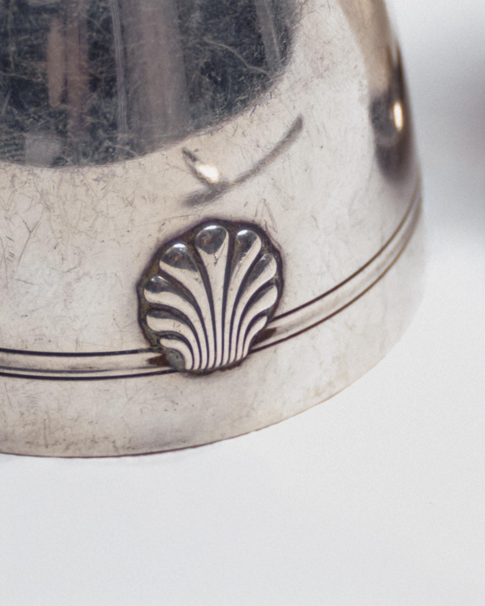 Mid-Century Modern Set de naissance Christofle plaqué argent en vente