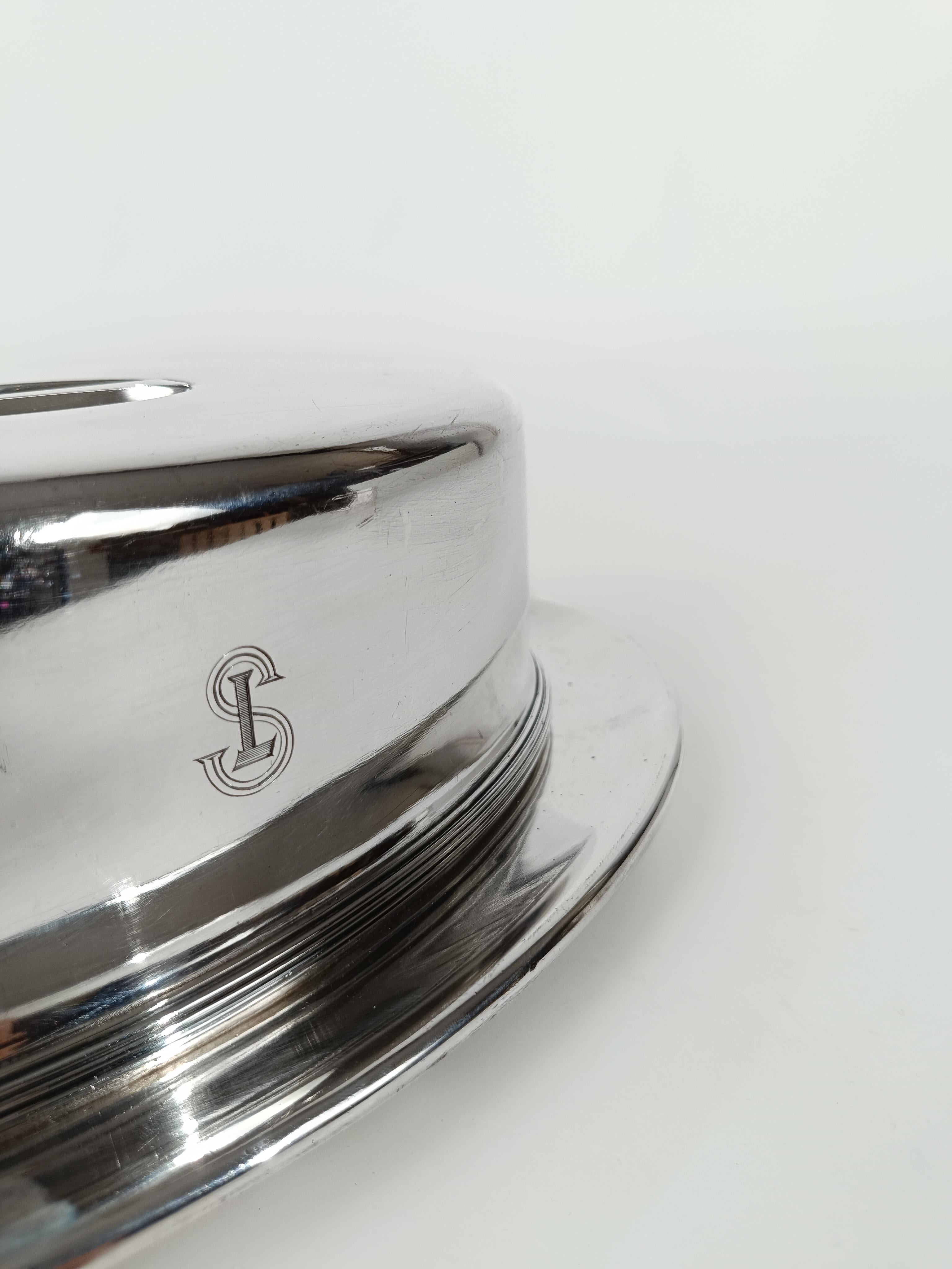 Cloche placcata in argento di Krupp Berndorf, proveniente dalla prima classe della flotta 