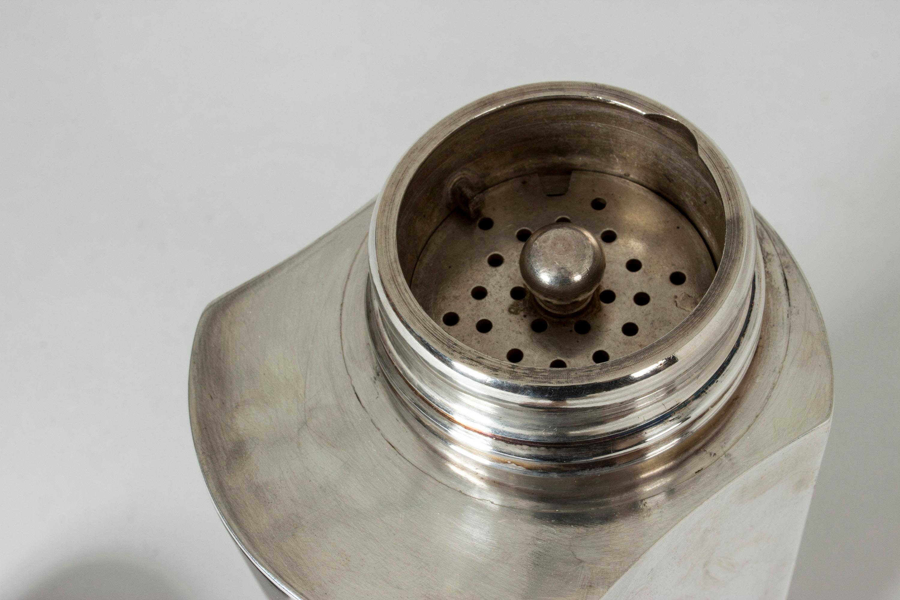Swedish Silver Plated Cocktail Shaker by Folke Arström