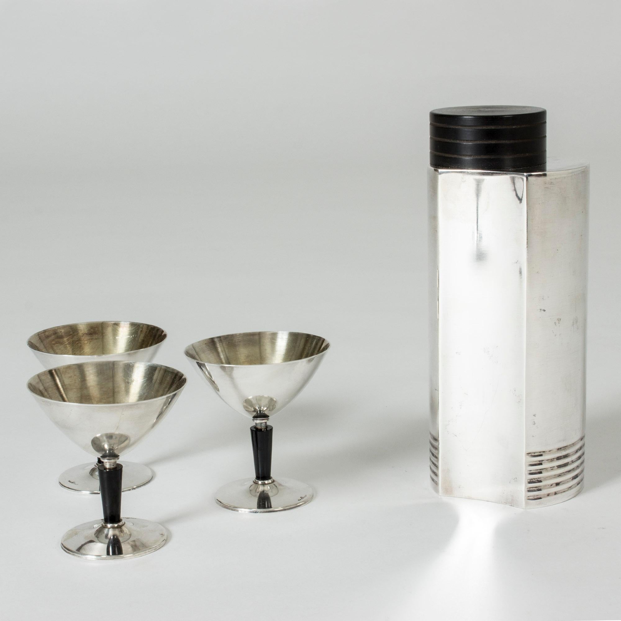 Mid-20th Century Silver Plated Cocktail Shaker by Folke Arström