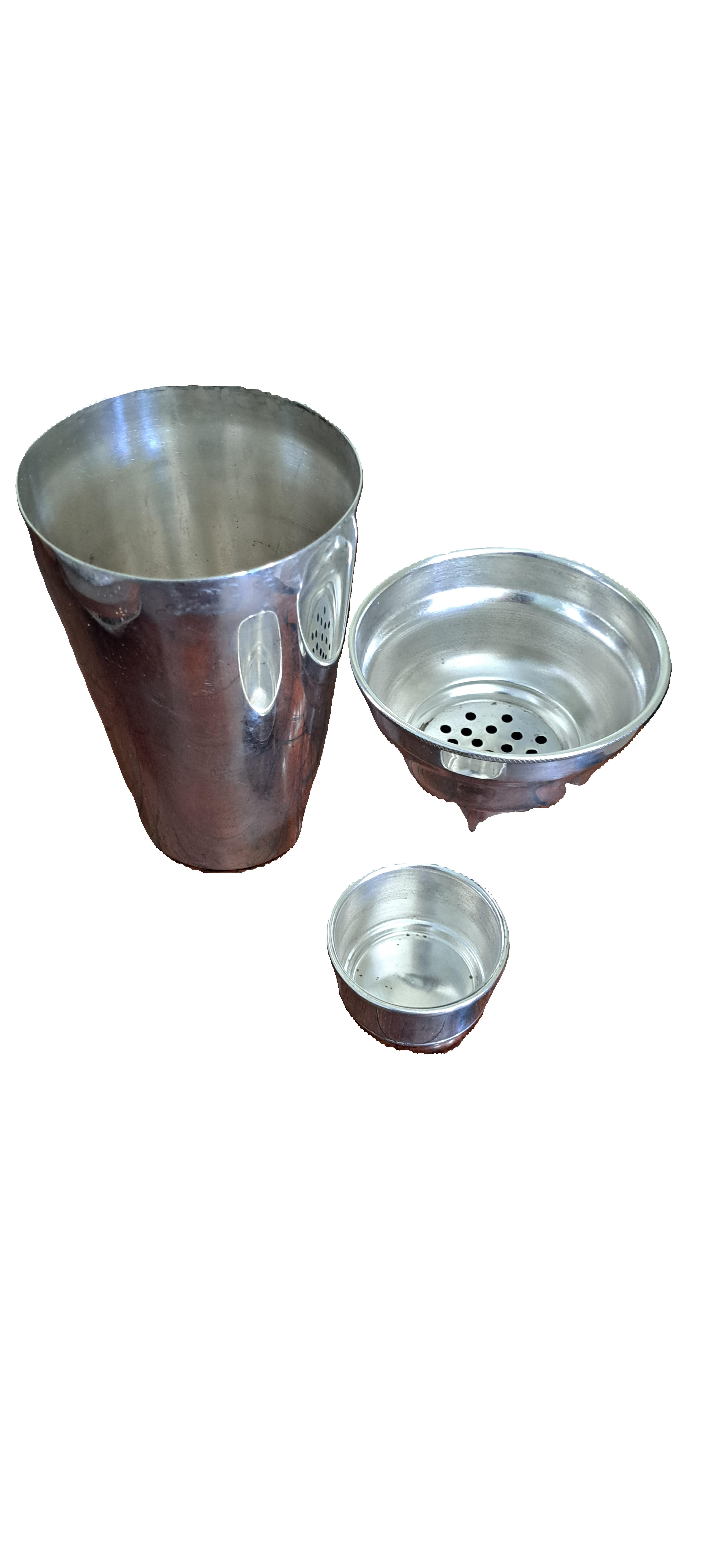 Art Déco Shakers in argento e.p.N.S.A. / piastra Regy n1563 in vendita