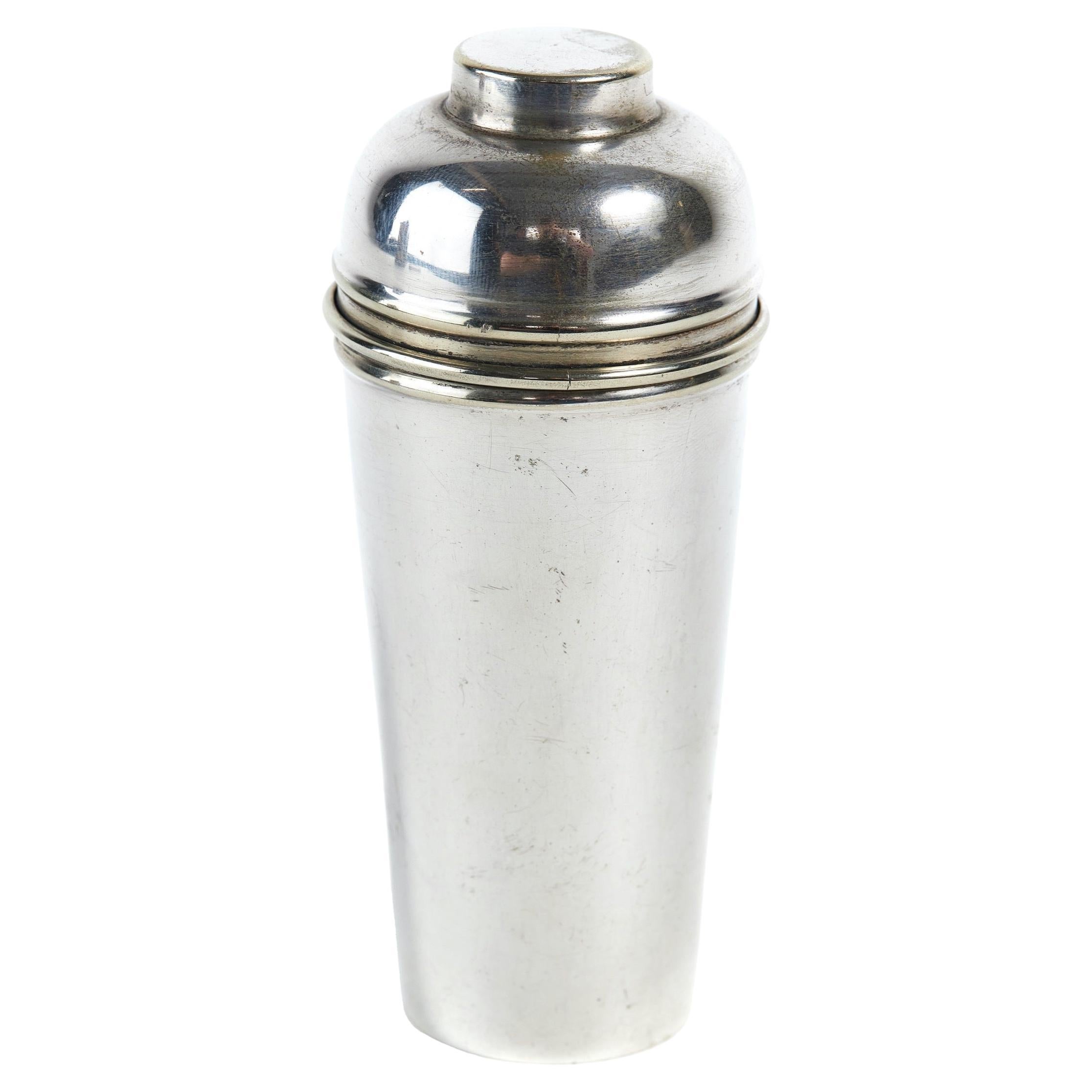 Silver Plated Cocktail stick holder in the form of a Cocktail Shaker For Sale