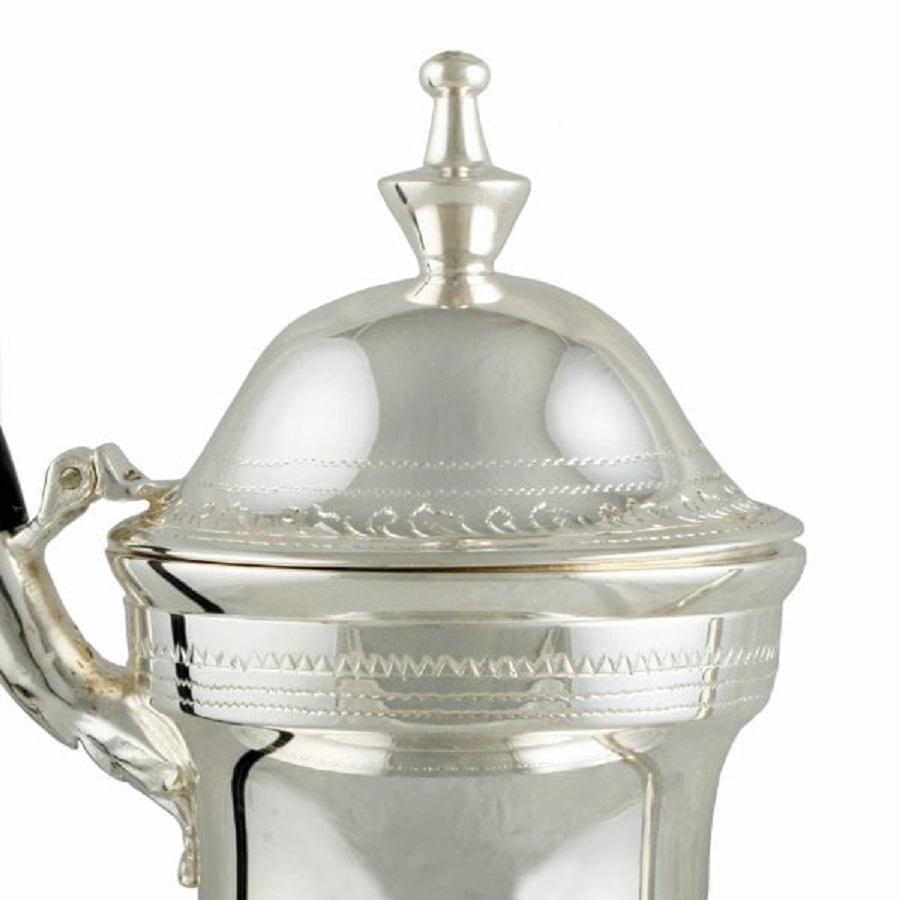 European Silver Plated Coffee Pot, 18th Century For Sale
