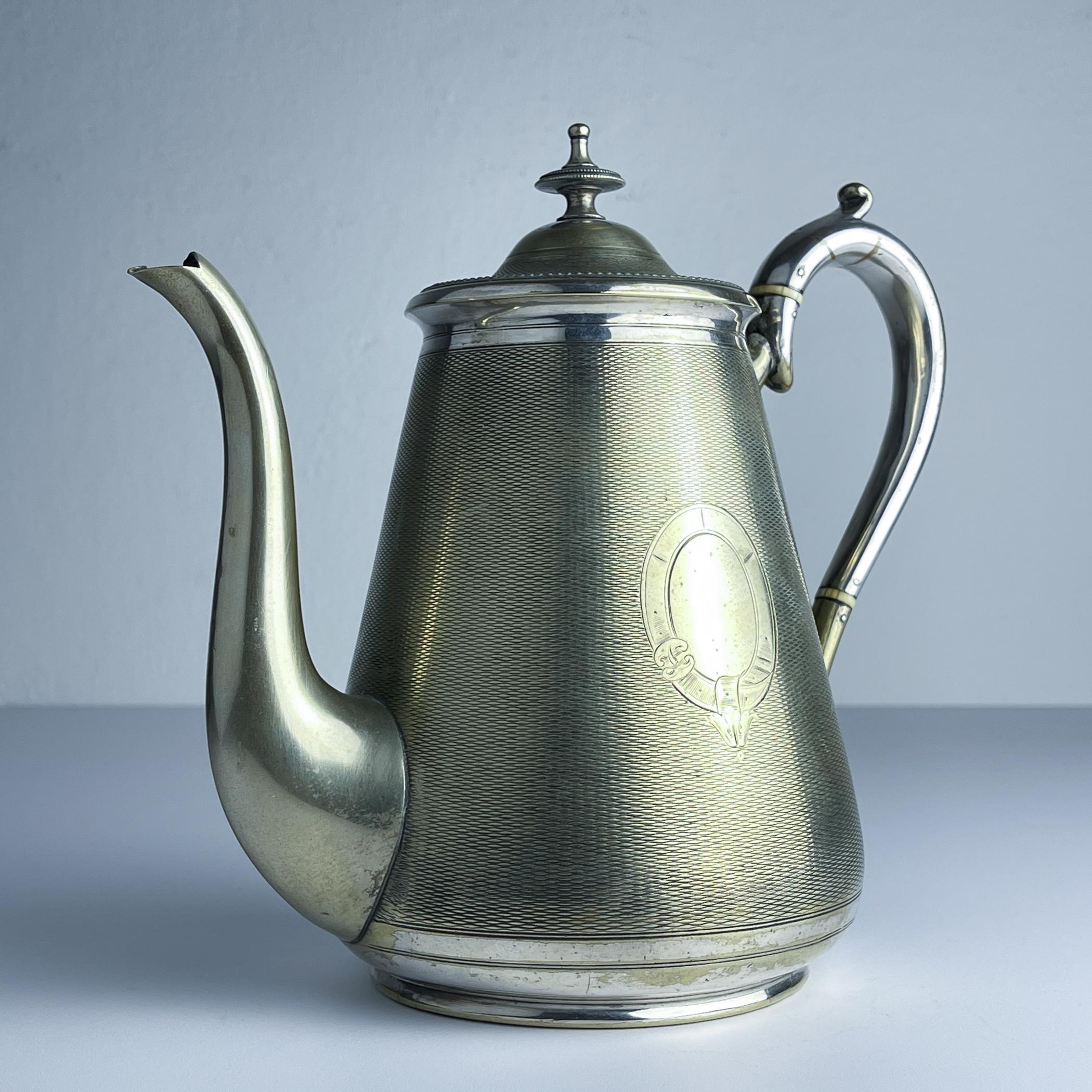 Versilberte Kaffeekanne von BENETFINK&Co, Cheapside London, England, Ende 19. im Angebot 3