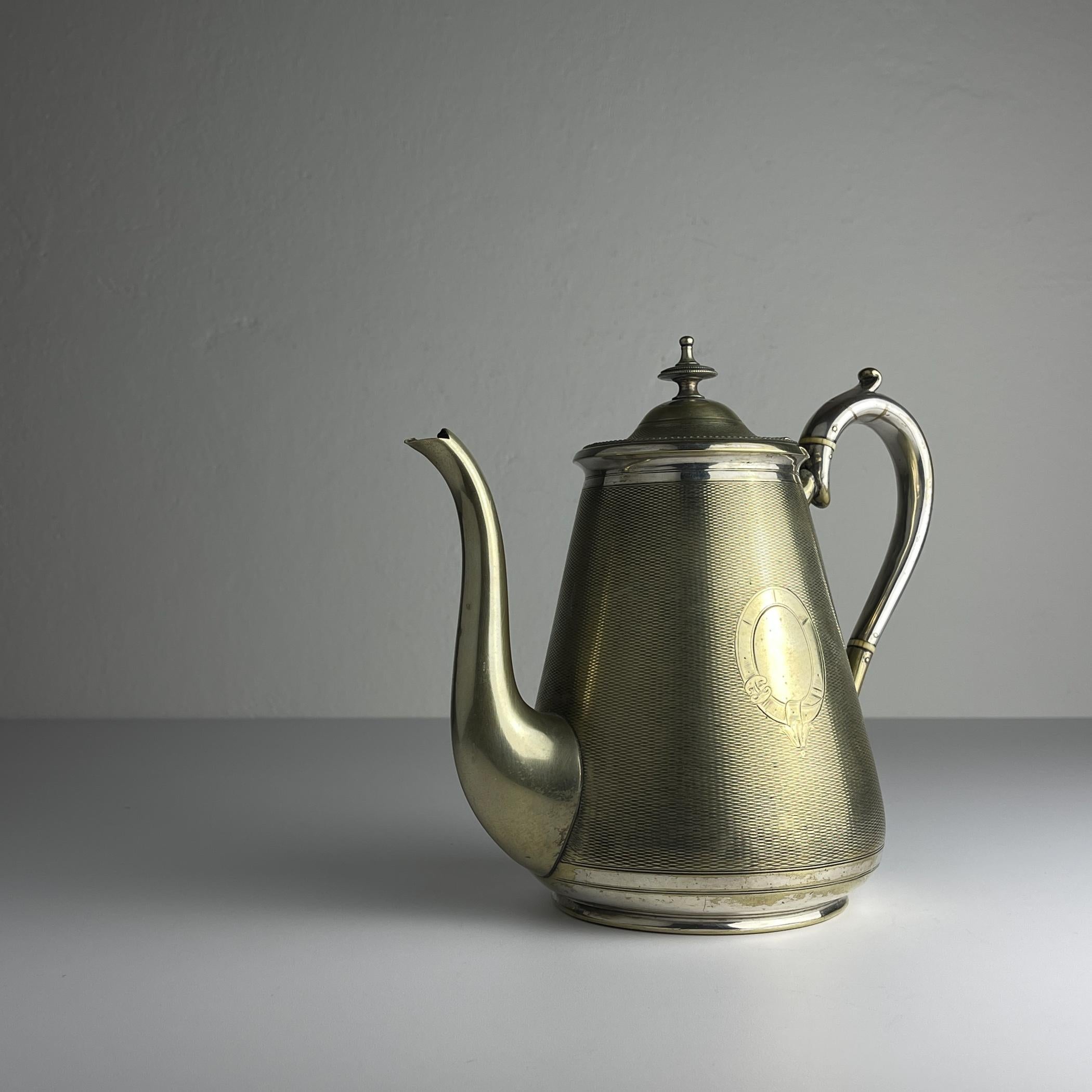 Versilberte Kaffeekanne von BENETFINK&Co, Cheapside London, England, Ende 19. im Angebot 4