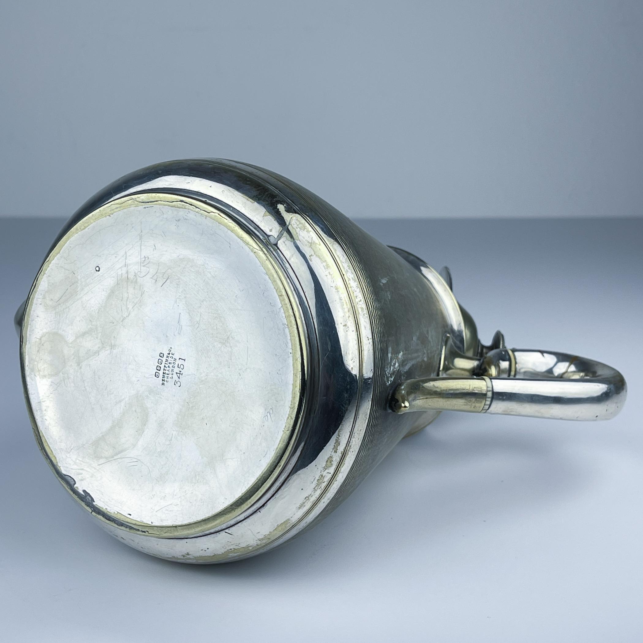 Versilberte Kaffeekanne von BENETFINK&Co, Cheapside London, England, Ende 19. (Versilberung) im Angebot