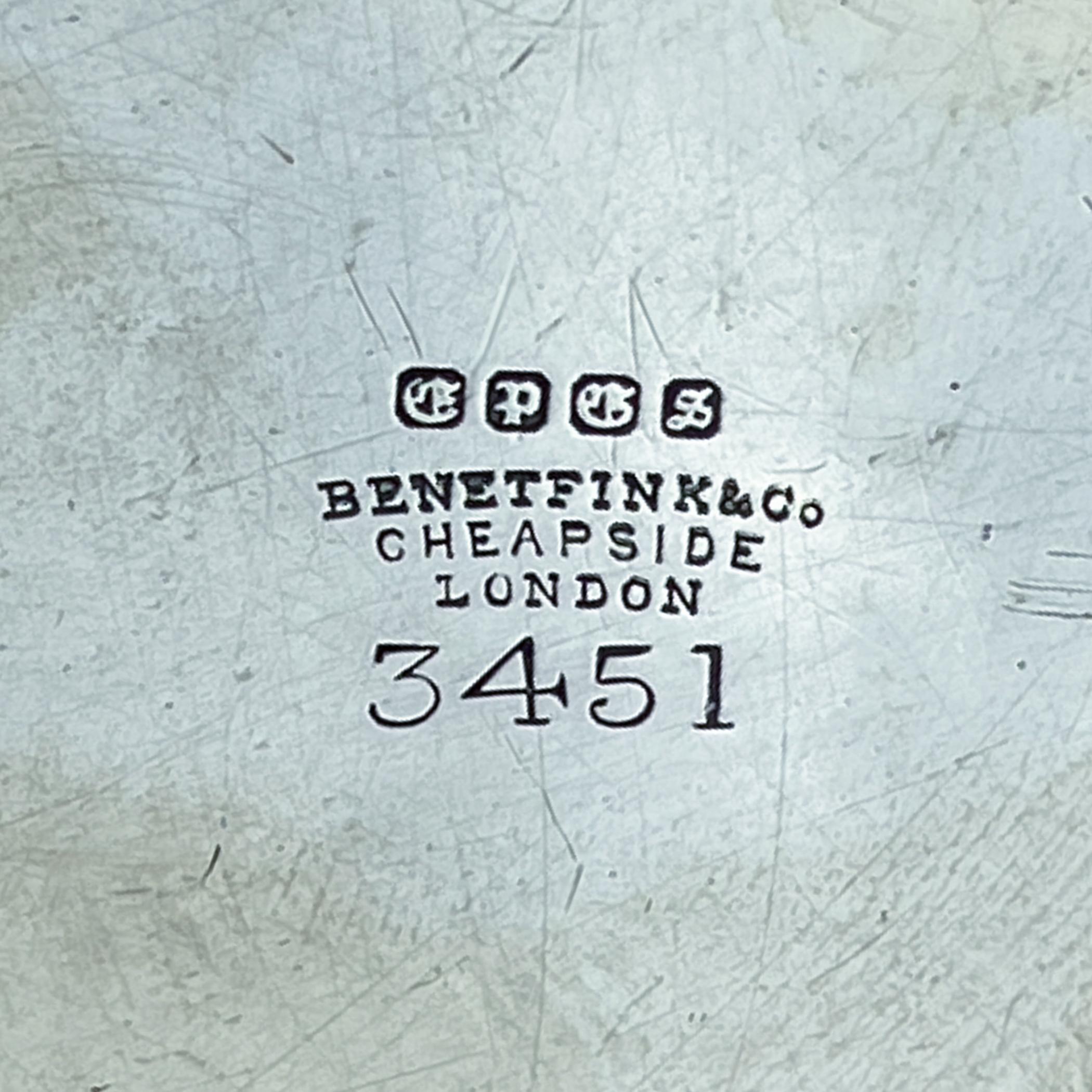 Versilberte Kaffeekanne von BENETFINK&Co, Cheapside London, England, Ende 19. im Angebot 1