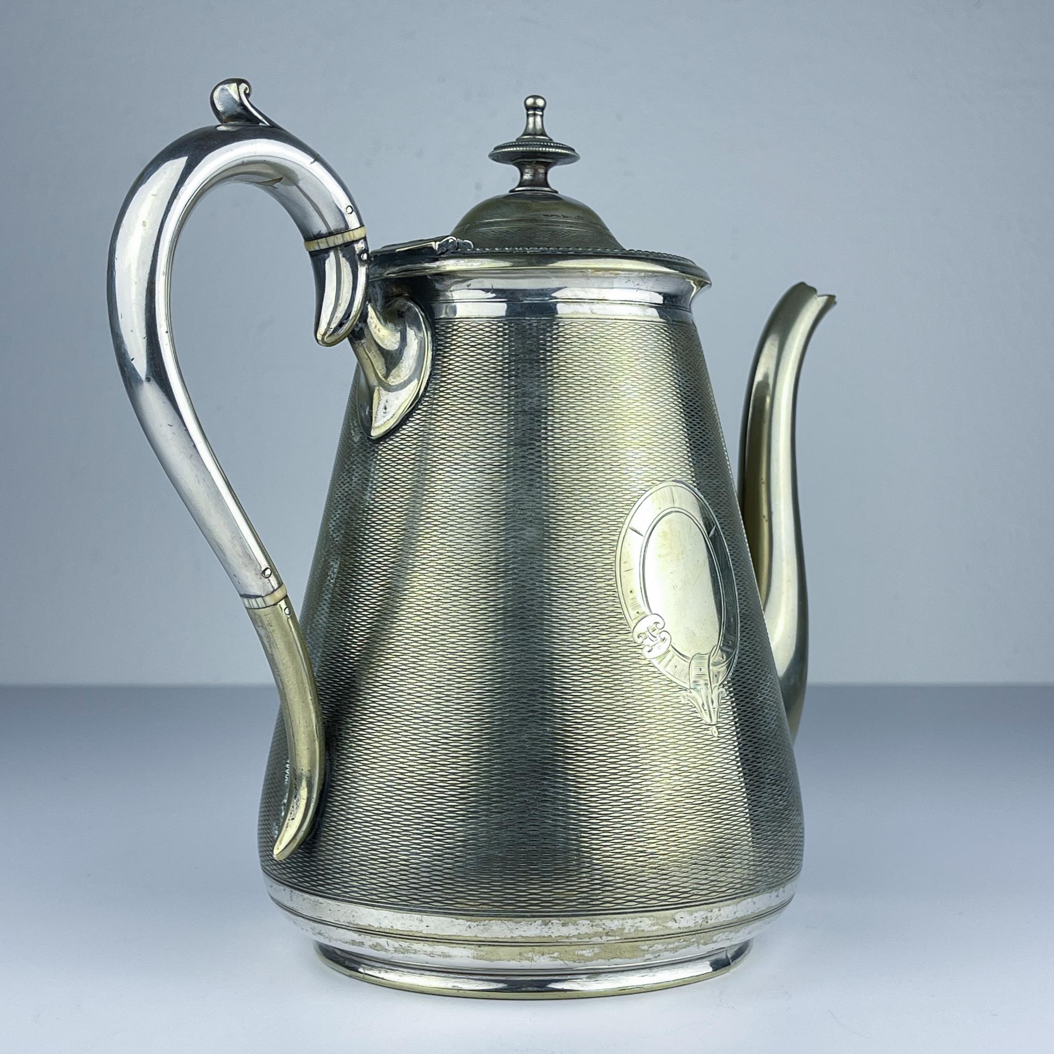 Versilberte Kaffeekanne von BENETFINK&Co, Cheapside London, England, Ende 19. im Angebot 2