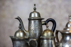 Silver-Plated Coffee Set from the Turn of the 19th and 20th Centuries with Tray