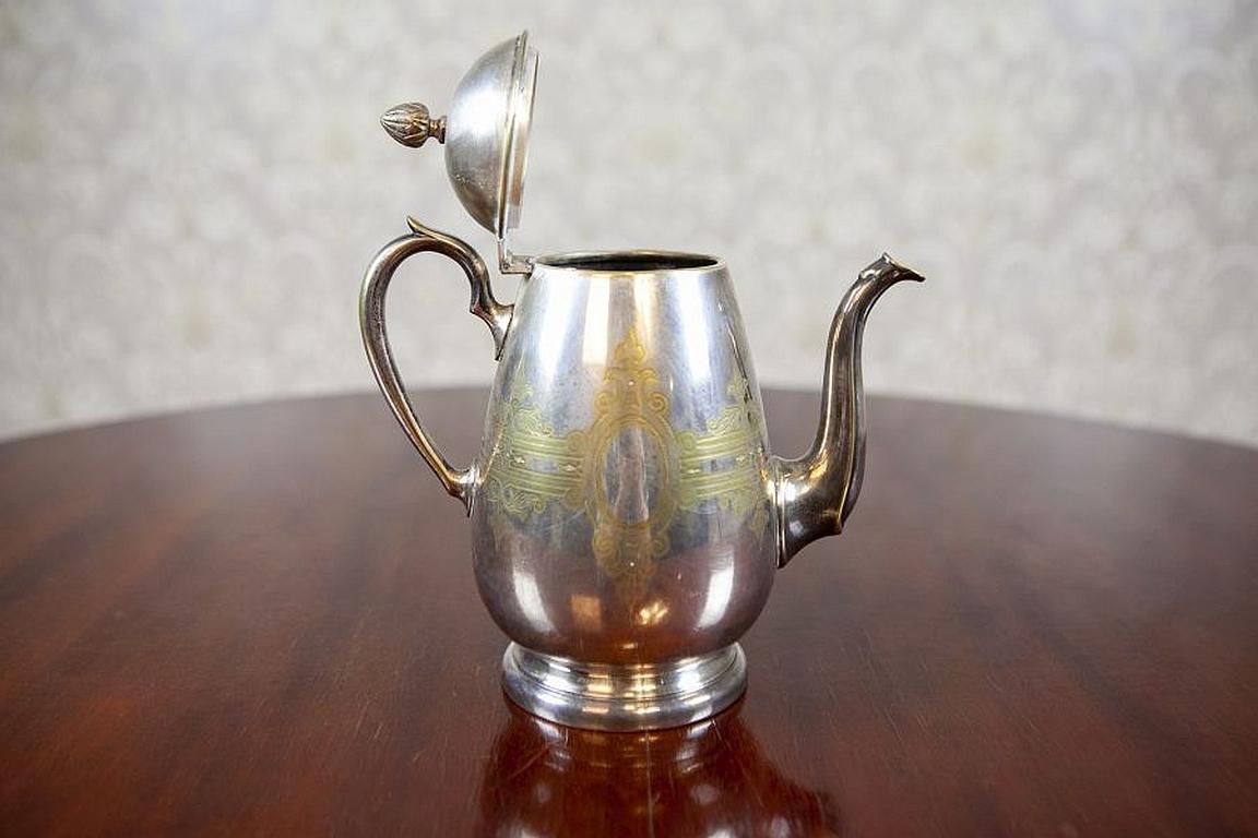 Silver-Plated Coffee/Tea Set from the 1930s For Sale 3