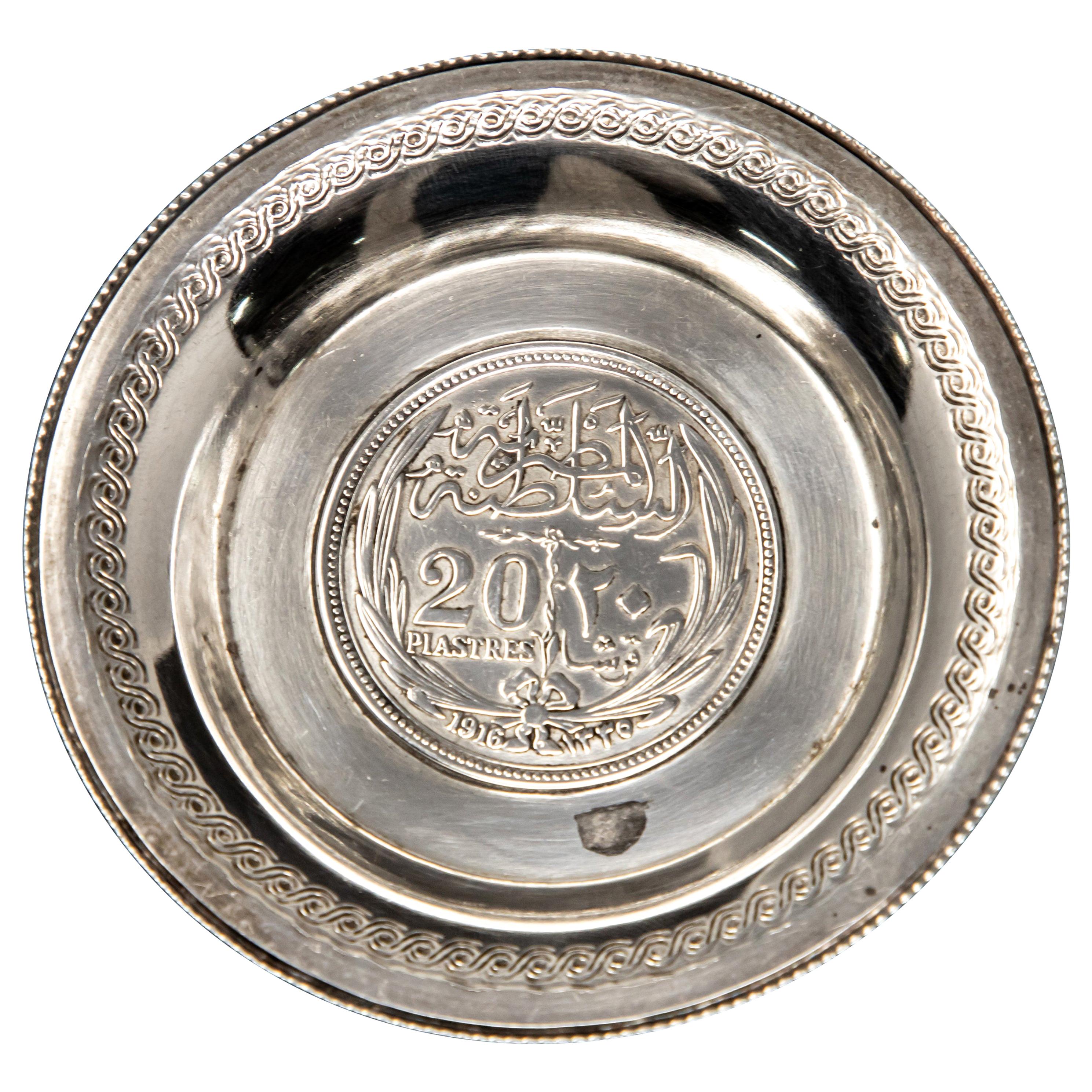 Silver Plated Coin Dish For Sale