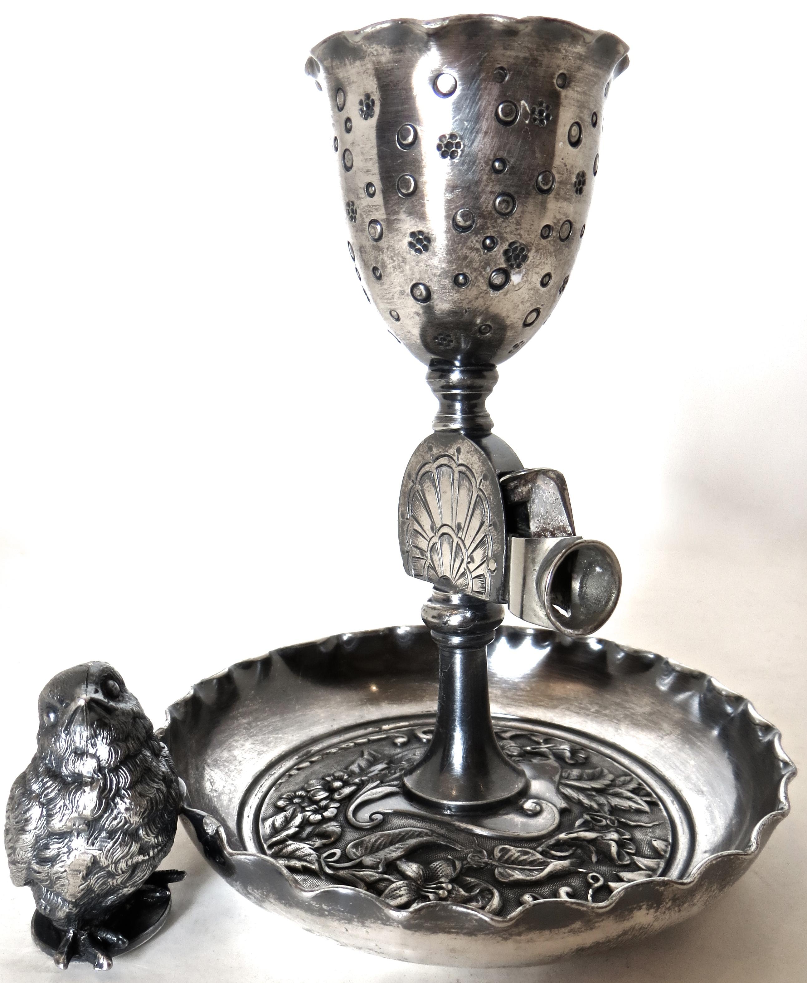 Victorian Silver Plated Combination Cigar Cutter/Bud Vase by Derby, Connecticut circa 1885 For Sale