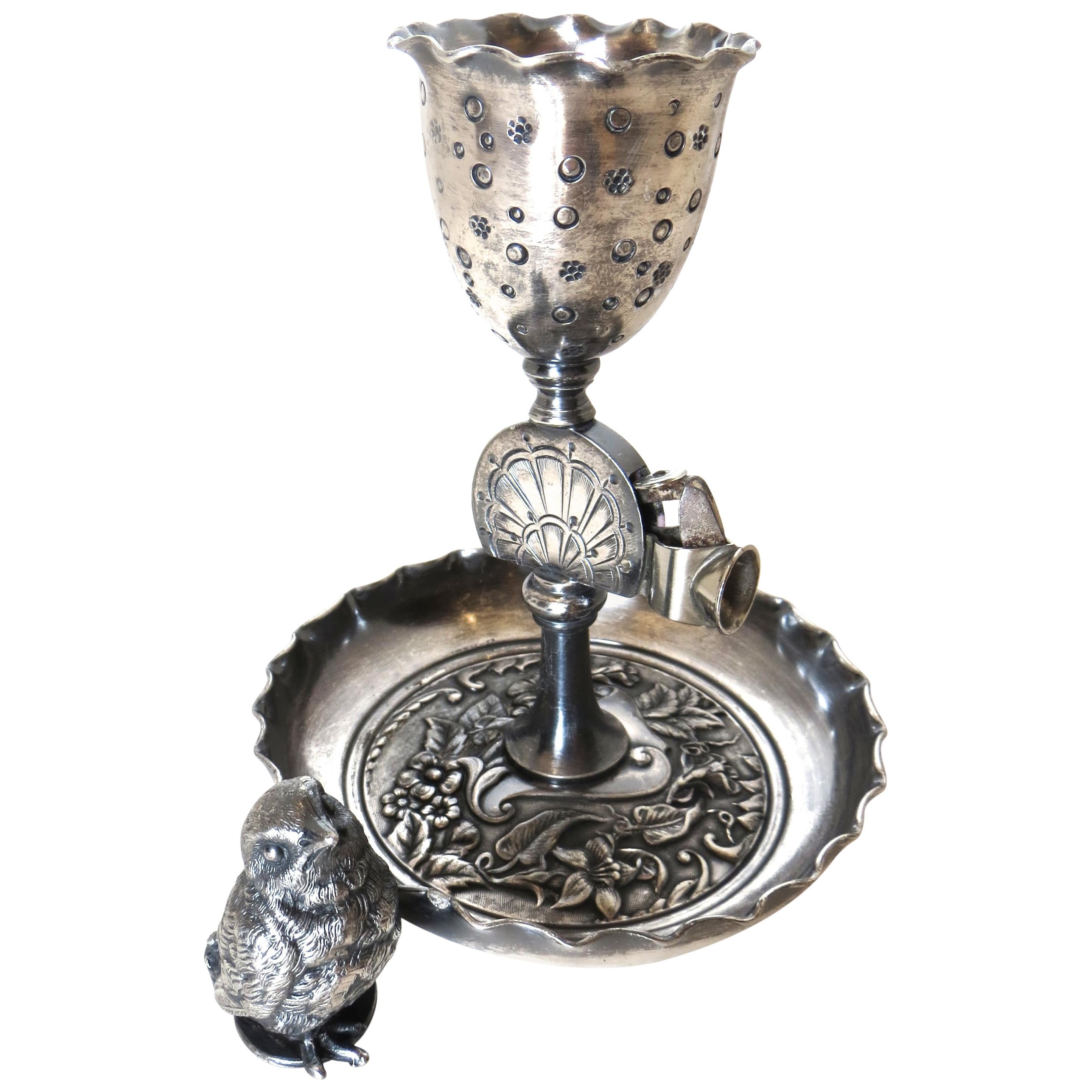 Silver Plated Combination Cigar Cutter/Bud Vase by Derby, Connecticut circa 1885 For Sale