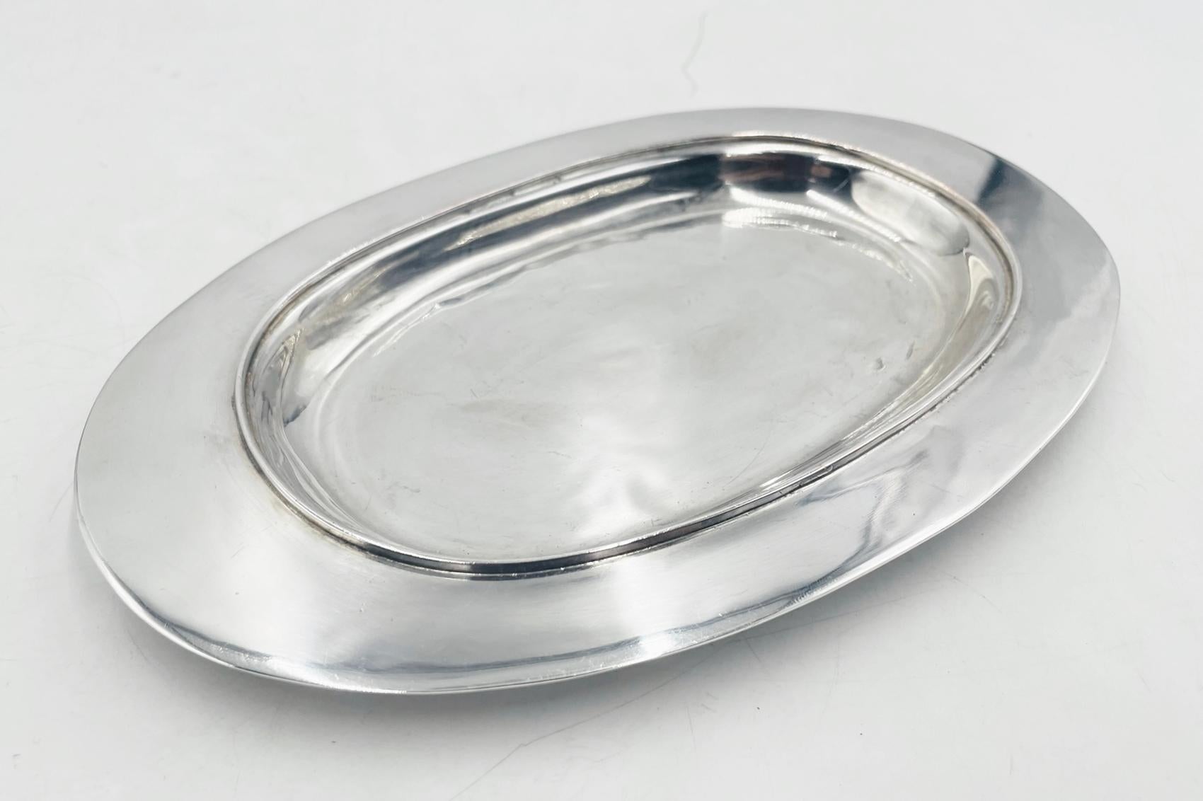 Silver Plated, Copper & Brass Butter Dish by Emilia Castillo, Mexico Modernism 3