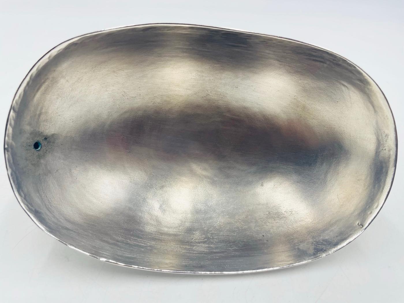 Silver Plated, Copper & Brass Butter Dish by Emilia Castillo, Mexico Modernism 6