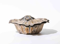 Silver-Plated Covered Bonbon Dish in Floral Form, 1950s