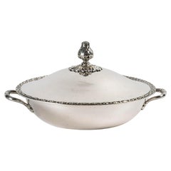 Silver Plated Covered Dish, Early 20th Century, Napoleon III Style.