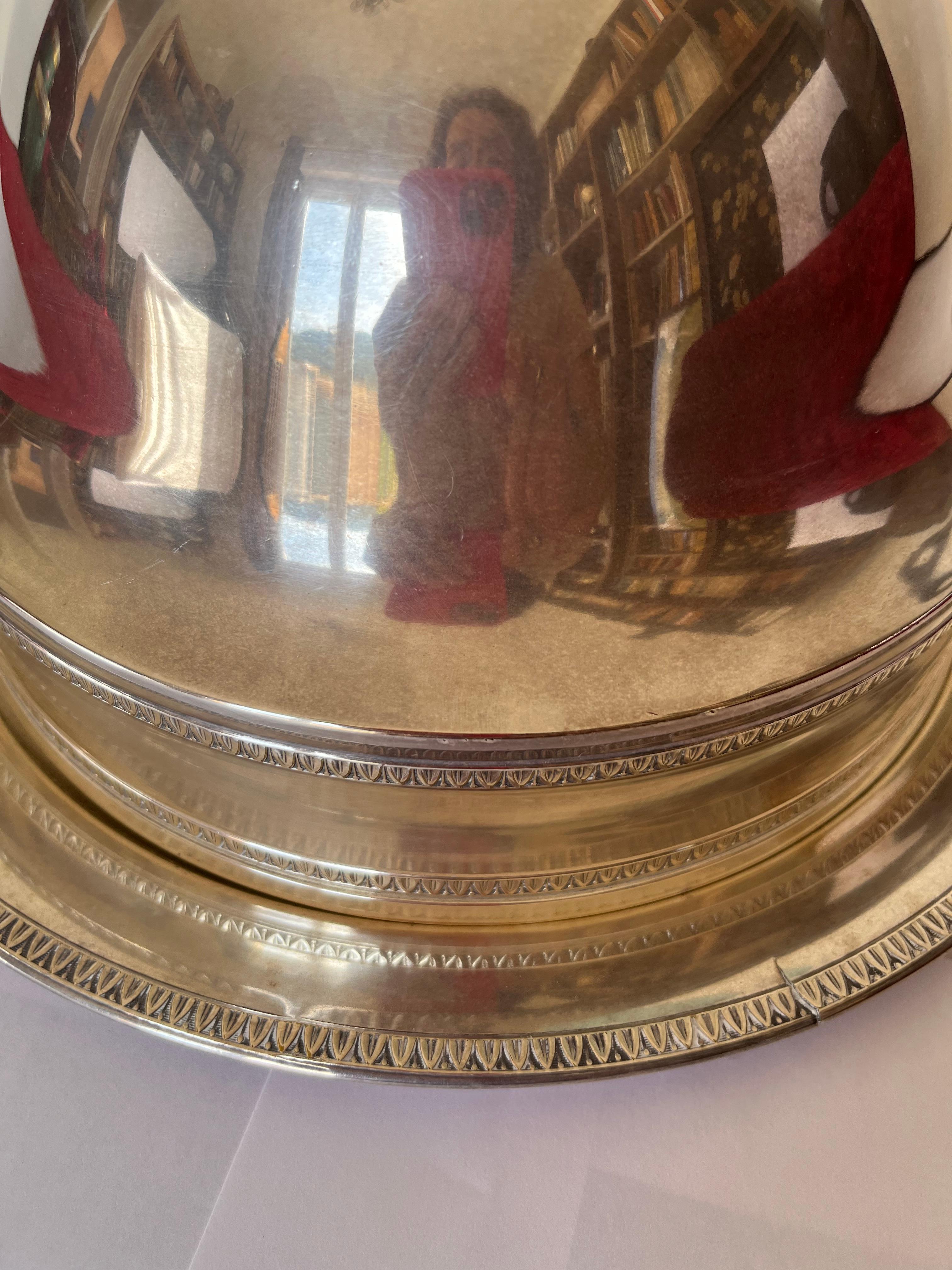 Louis XVI Silver Plated Covered Dish For Sale