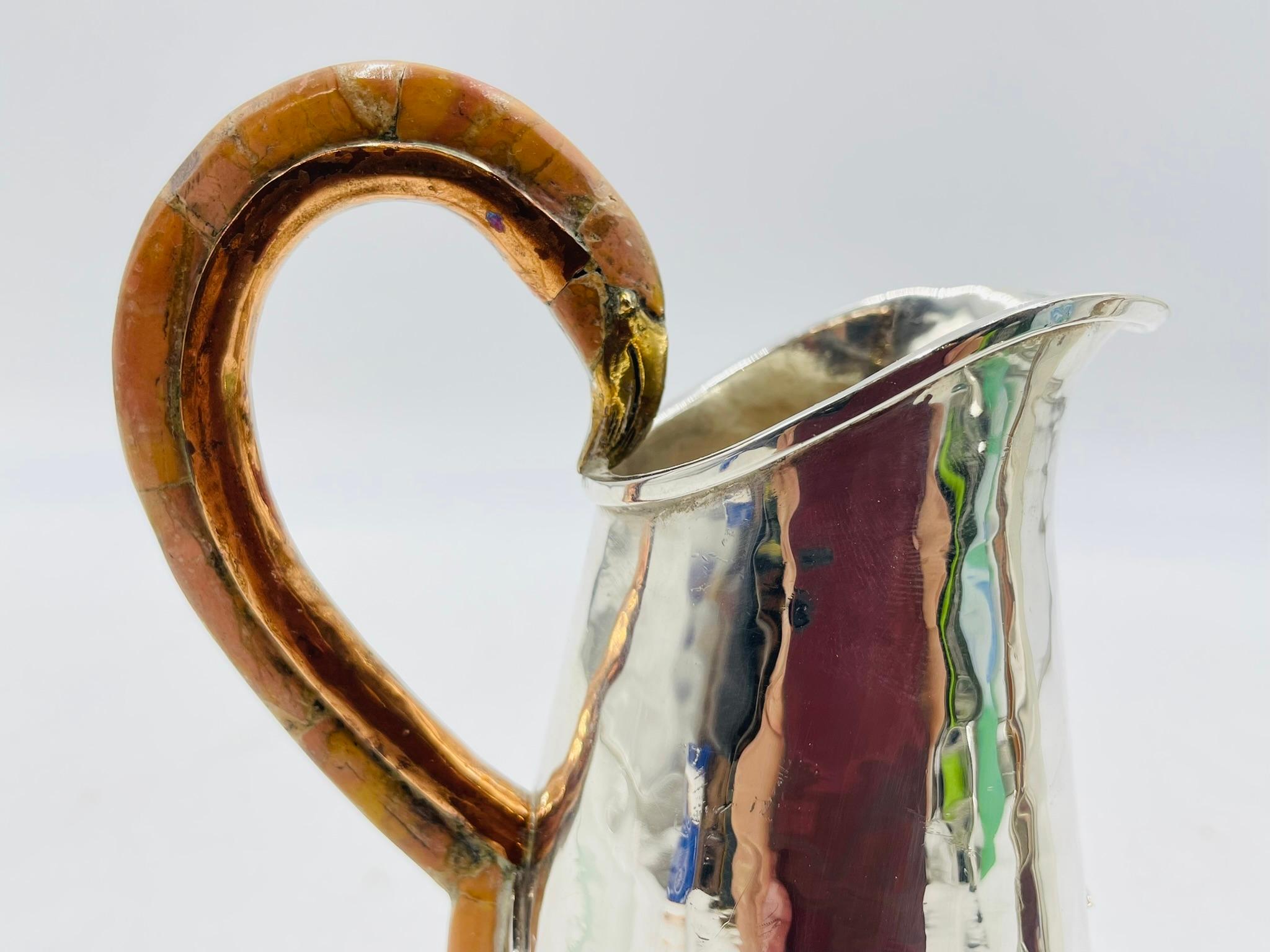 Silver Plated Creamer and Sugar Set with Flamingo Handles by Wolmar Castillo For Sale 10