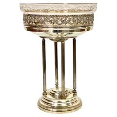 Silver Plated & Cut Crystal Centerpiece, Circa 1880