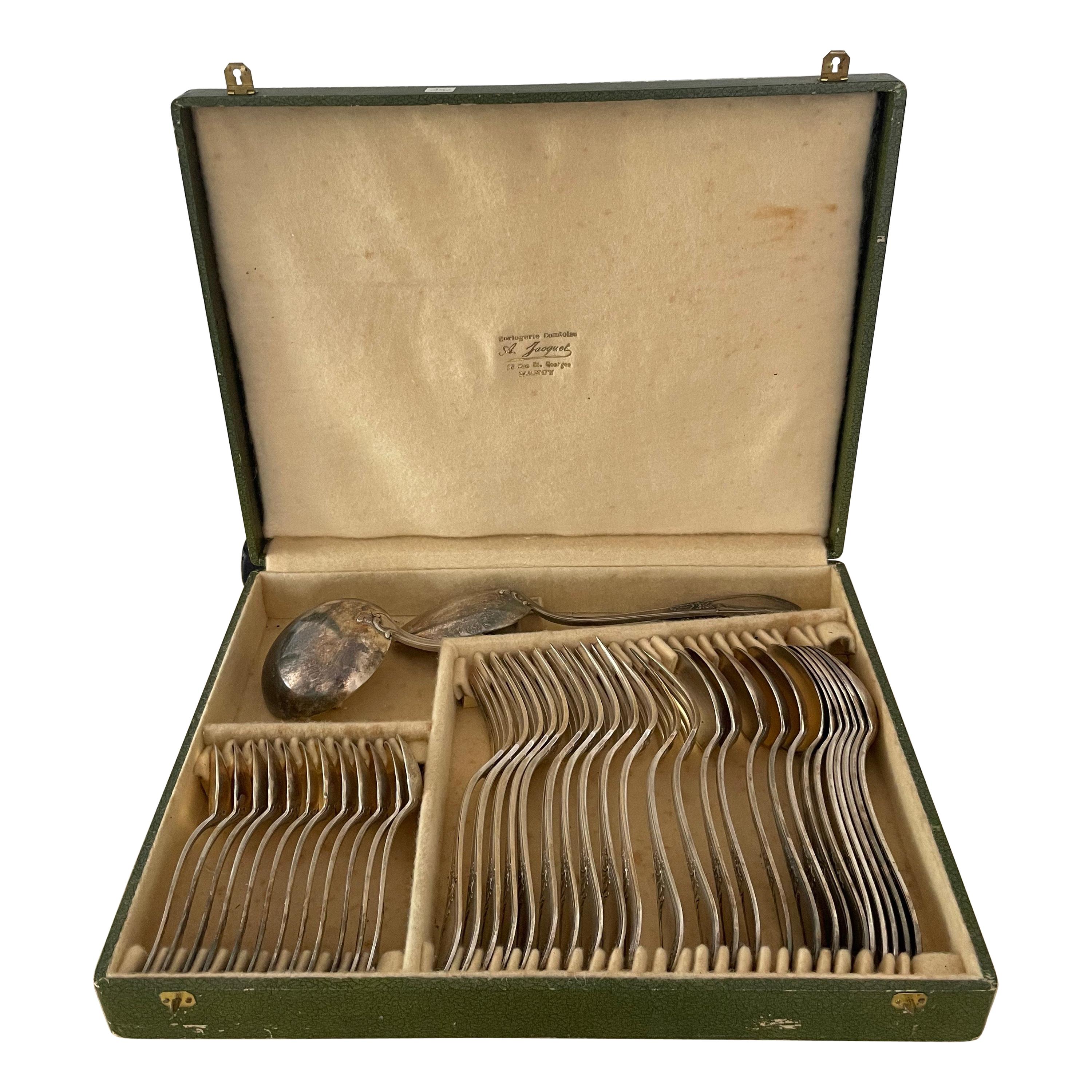 Silver Plated Cutlery Set Apollo/ Maison Christofle, 1920, France