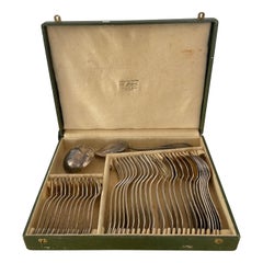 Antique Silver Plated Cutlery Set Apollo/ Maison Christofle, 1920, France