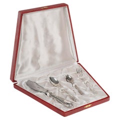 Antique Silver-Plated Cutlery Set for a Child, 19th Century, Napoleon III Period.