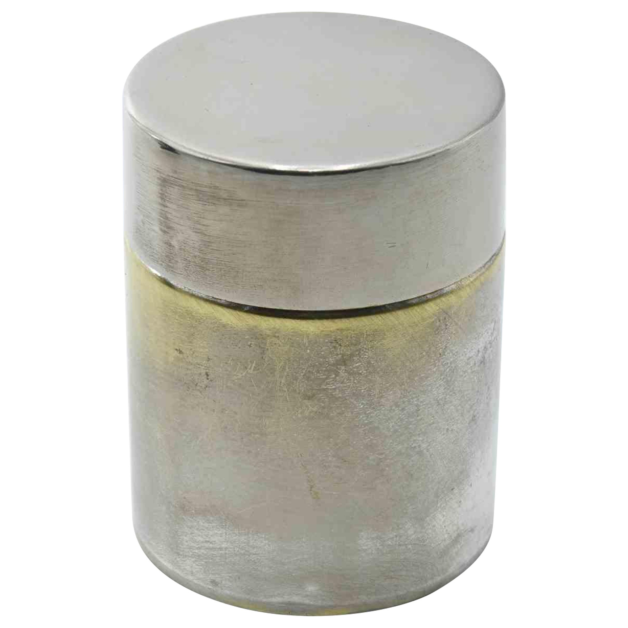 Silver-Plated Cylindrical Box-Loxley, Mid 20th Century