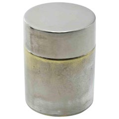 Silver-Plated Cylindrical Box-Loxley, Mid 20th Century