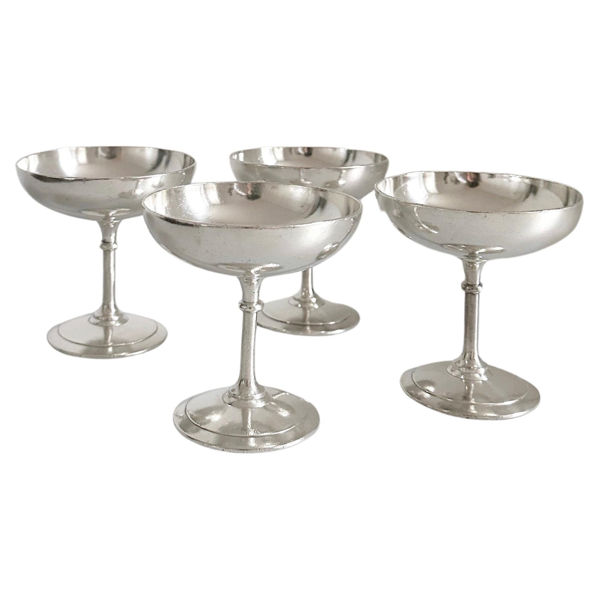 Silver Plated Dessert Bowls by Christofle, Set of 4