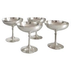 Retro Silver Plated Dessert Bowls by Christofle, Set of 4