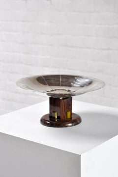 Silver Plated Display Bowl Or Centrepiece Attributed to Jean Puiforcat, 1930s