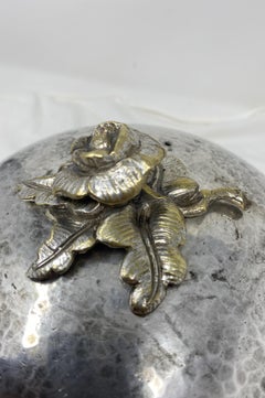 Silver Plated Dome with Rose Detail