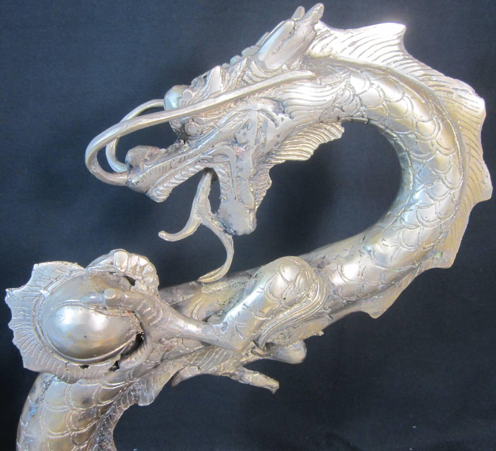 Machine-Made Silver Plated Dragon